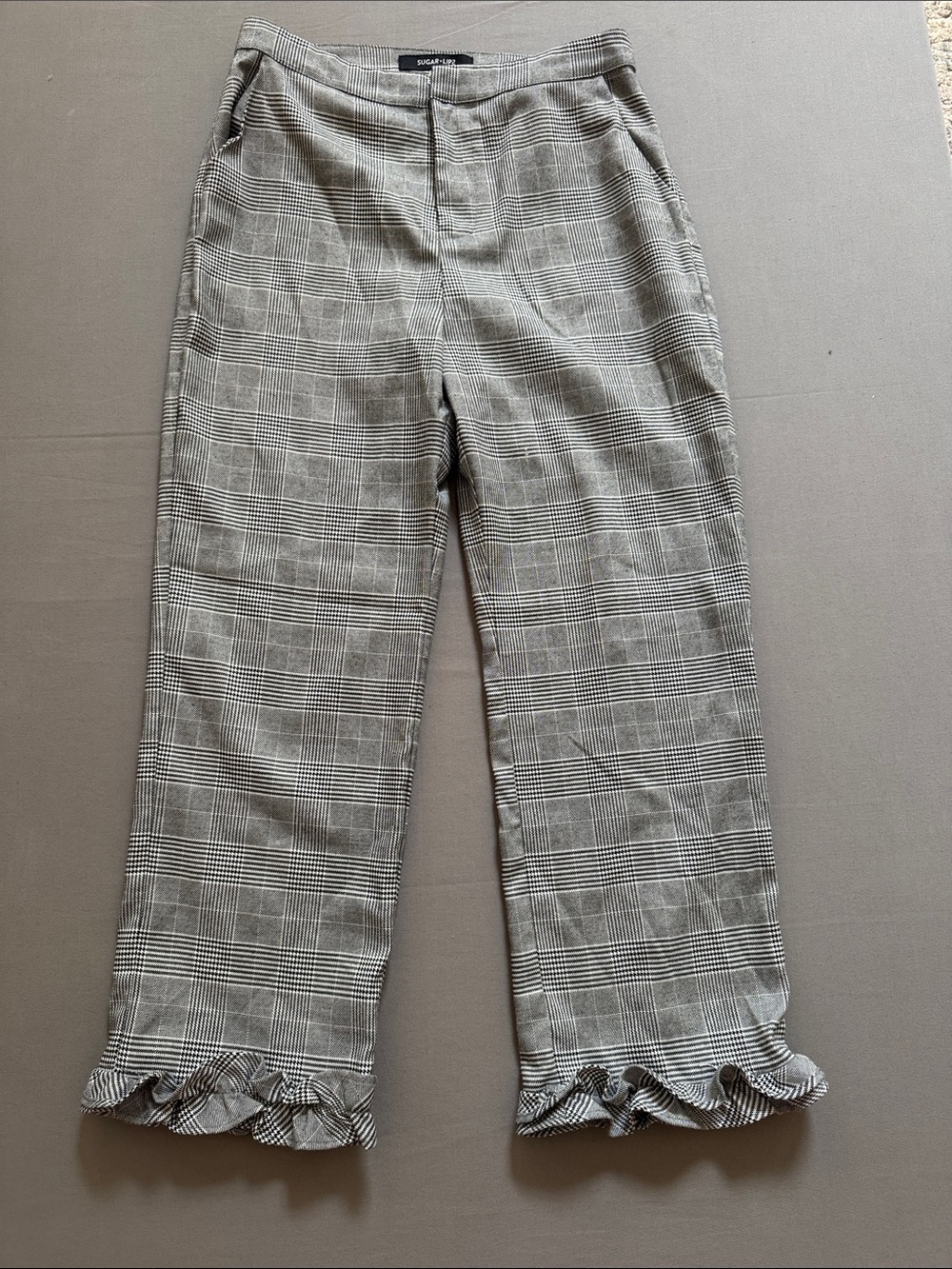 Sugarlips Black & White Plaid Pants